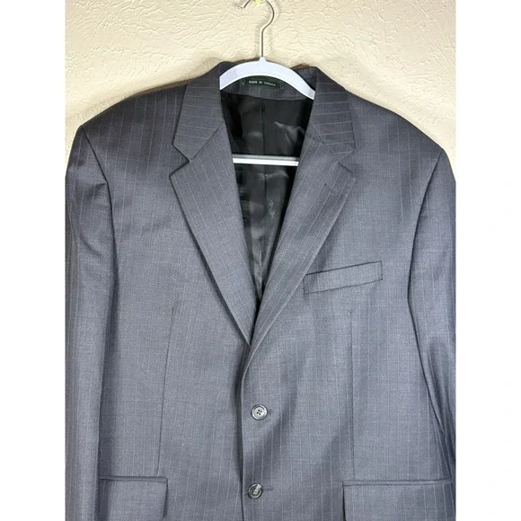 Lauren Ralph Lauren Dark Gray Blazer Mens Sz 44R 2 Button Wool Sport Coat Jacket - Picture 2 of 16